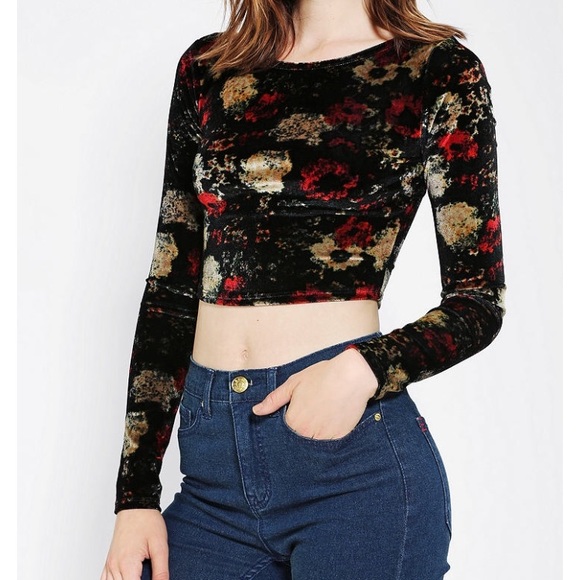 Urban Outfitters Tops - Urban Outfitters Kimchi Blue Velvet Long Sleeve